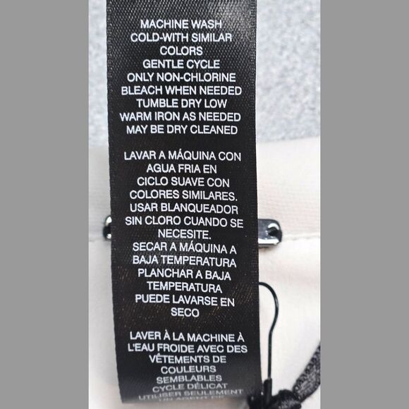 BLACK LABEL BY: CHICO'S Women's Size Lg. Cream Colored Pleated Dressy Blouse. - Picture 12 of 15